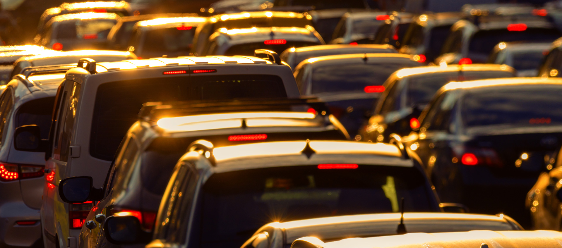 traffic jam on a hot day